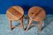 Vintage Chalet Hocker aus Kiefernholz 4