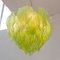 Suspension Chandelier in Murano Glass Leaves Green Color, Italy, 1990s 9