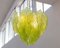 Suspension Chandelier in Murano Glass Leaves Green Color, Italy, 1990s 7