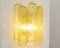 Wandlampe mit Gelb Dekoriertem Muranoglas, Italien, 1990er 4