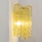 Wandlampe mit Gelb Dekoriertem Muranoglas, Italien, 1990er 5