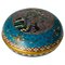 19th Century Cloisonné Box with Colored Flowers and Animals Pattern, China, Image 1