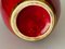 Jarrón Art Déco de cerámica en color rojo, Francia, años 40, Imagen 4