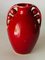 Jarrón Art Déco de cerámica en color rojo, Francia, años 40, Imagen 10