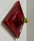 Red Square Ceramic Wall Lights attributed to Hustadt Keramik, Germany, 1970s, Set of 6 4