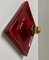 Red Square Ceramic Wall Lights attributed to Hustadt Keramik, Germany, 1970s, Set of 6, Image 4