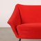 Red Fabric Sofa, Italy, 1950s-1960s 3