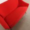 Red Fabric Sofa, Italy, 1950s-1960s 6