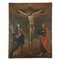 Crucifixion with Mary and St. John, Oil on Canvas, Framed 1