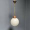Lámpara de bulbo de vidrio opalino con Furrant de cobre, Imagen 9