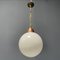 Lámpara de bulbo de vidrio opalino con Furrant de cobre, Imagen 11