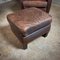 Vintage Leather Armchairs and Ottoman, Set of 2 5