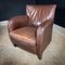 Vintage Leather Armchairs and Ottoman, Set of 2, Image 4