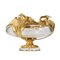 20. Jh. Französische Runde Vasen aus Gussglas & Vergoldeter Bronze mit Schwanenmotiv, 2er Set 7