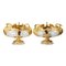 20th Century French Round Vases in Cast Glass and Gilded Bronze with Swan Motif, Set of 2 3