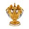 20th Century French Round Vases in Cast Glass and Gilded Bronze with Swan Motif, Set of 3, Image 5