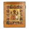 Ikone des Heiligen Nikolaus aus dem späten 19. Jh. mit Leben auf Zypressenbrett 1
