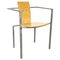 German Modern Squared Chair in Wood and Metal by Karl-Friedrich Foster Kkf, 1980s, Image 1
