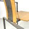 Sedia moderna quadrata in legno e metallo di Karl-Friedrich Foster Kkf, Germania, anni '80, Immagine 14