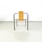 German Modern Squared Chair in Wood and Metal by Karl-Friedrich Foster Kkf, 1980s, Image 2