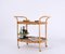 Mid-Century Italian Oval Bamboo and Rattan Serving Bar Cart, 1960s, Image 16