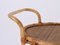 Carrito de servicio italiano Mid-Century ovalado de bambú y ratán, años 60, Imagen 5