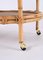 Mid-Century Italian Oval Bamboo and Rattan Serving Bar Cart, 1960s 15