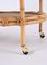 Mid-Century Italian Oval Bamboo and Rattan Serving Bar Cart, 1960s, Image 15
