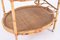 Mid-Century Italian Oval Bamboo and Rattan Serving Bar Cart, 1960s 9