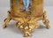 Französische Napoleon III Blumenvasen aus polychromem Porzellan auf vergoldetem Bronzesockel, 19. Jh., 2er Set 4