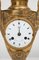 Antike Französische Empire Uhr aus Gemeißelter Vergoldeter Bronze, Frühes 19. Jahrhundert 3