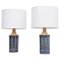 Tall Mid-Century Modern Blue Table Lamps by Maria Philippi for Søholm Stentøj, 1960s, Set of 2, Image 1