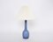 Blaue dänische Mid-Century Tischlampe von Esben Klint für Holmegaard, 1960er 2