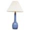 Mid-Century Danish Blue Table Lamp by Esben Klint for Holmegaard, 1960s 1