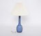 Blaue dänische Mid-Century Tischlampe von Esben Klint für Holmegaard, 1960er 9