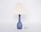 Mid-Century Danish Blue Table Lamp by Esben Klint for Holmegaard, 1960s 7