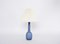 Lampe de Bureau Bleue Mid-Century par Esben Klint pour Holmegaard, Danemark, 1960s 3