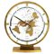 Große Kundo GMT World Time Zone Tischuhr aus Messing von Kieninger & Obergfell, 1960er 1