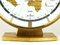 Reloj de mesa Kundo GMT World Time Zone grande de latón de Kieninger & Obergfell, años 60, Imagen 11