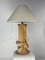 Large Pencil Reed Rattan Bamboo Table Lamps, Italy, 1970s , Set of 2 3