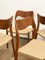 Mid-Century Danish Model 71 Chairs in Teak by Niels O. Møller for J.L. Møllers Møbelfabrik, 1950s, Set of 4, Image 17