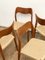 Mid-Century Danish Model 71 Chairs in Teak by Niels O. Møller for J.L. Møllers Møbelfabrik, 1950s, Set of 4, Image 14