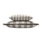 Striped Outdoor Happy Pillow Beige and White with Fringes, Image 2