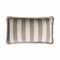 Outdoor Happy Pillows Beige and White with Fringes and Piping, Set of 2 2