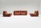 Vintage Togo Sofa in Orange Leather by Michel Ducaroy for Ligne Roset, Set of 4, Image 19