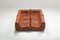 Vintage Togo Sofa aus Orangefarbenem Leder von Michel Ducaroy für Ligne Roset, 4er Set 13