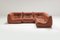 Vintage Togo Sofa in Orange Leather by Michel Ducaroy for Ligne Roset, Set of 4, Image 14