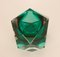 Große italienische Schale aus facettiertem Muranoglas mit Diamantschliff von Flavio Poli 14