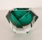 Large Italian Diamond Cut Faceted Murano Glass Bowl by Flavio Poli 1