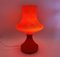 Lámpara de mesa Mid-Century moderna en rojo de Opp Jihlava, años 70, Imagen 3